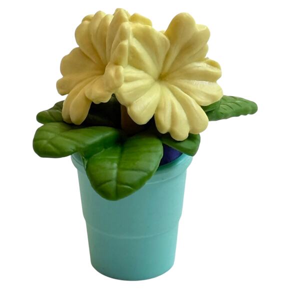 American Girl Garden FLOWER & PLANT POT Yellow Turquoise Blue 2pc Accessory Set - Picture 3 of 8